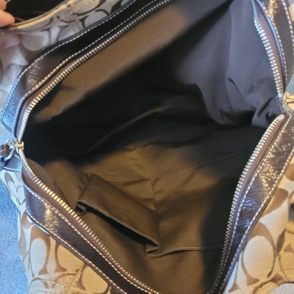 Coach Handbag Purse F15083 Lynn Soho Hobo Signature Brown Leather Tote Bag - Picture 5 of 7